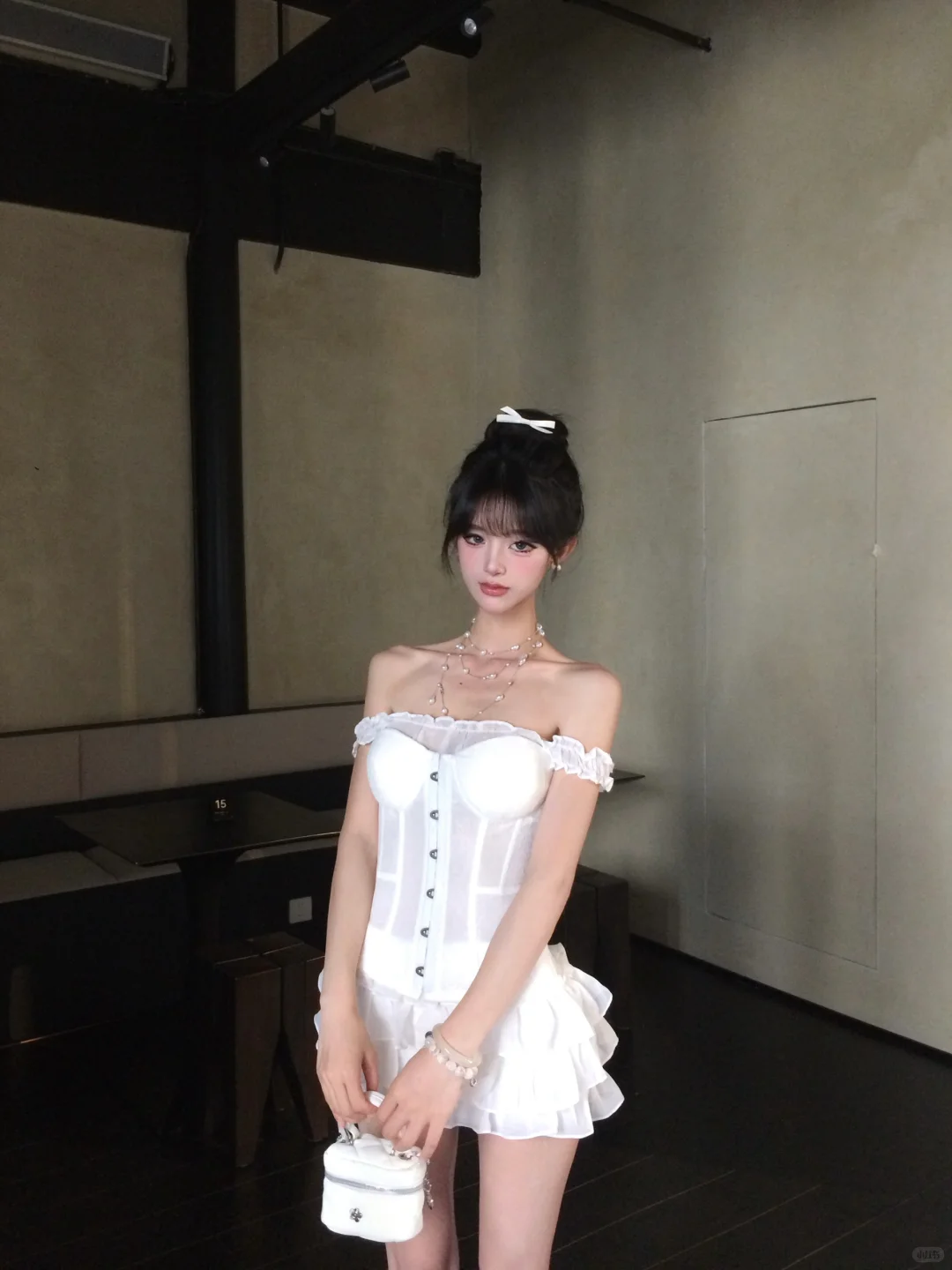 Sweet 18th White A Line Off The Shoulder Satin Chiffon Short Homecoming Dress Birthday Outfits C4567