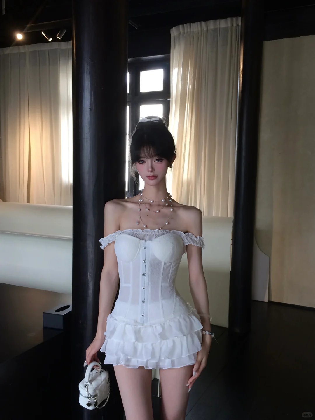 Sweet 18th White A Line Off The Shoulder Satin Chiffon Short Homecoming Dress Birthday Outfits C4567