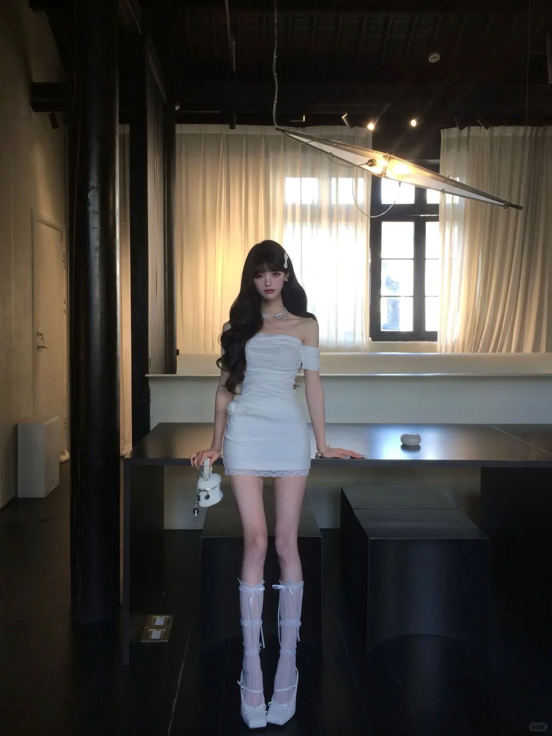 Chic 20th White Mermaid Off The Shoulder Satin Short Homecoming Dress Birthday Outfits C4569