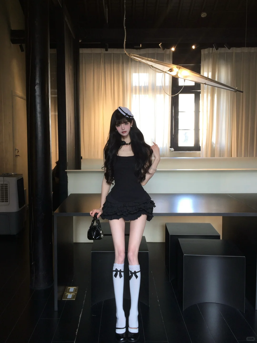 Simple 19th A Line U Neck Black Satin Short Homecoming Dress Birthday Outfits C4581