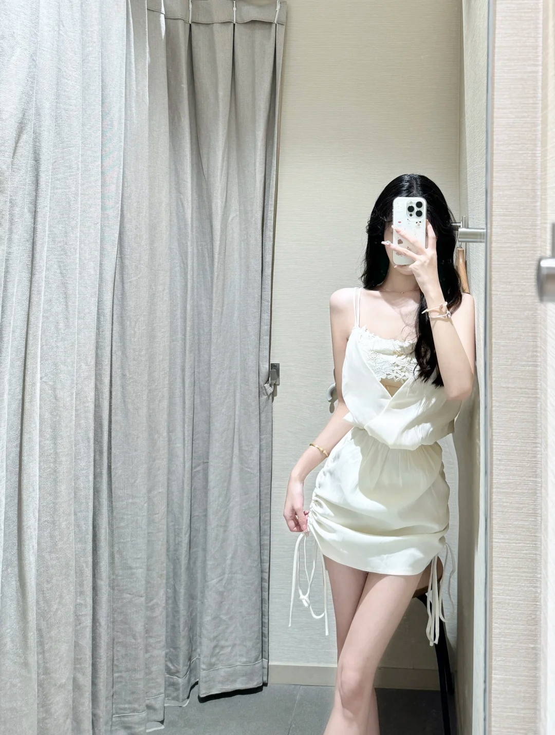 Pretty Mermaid Spaghetti Straps Satin Short Homecoming Dress 20th Birthday Outfits C4696