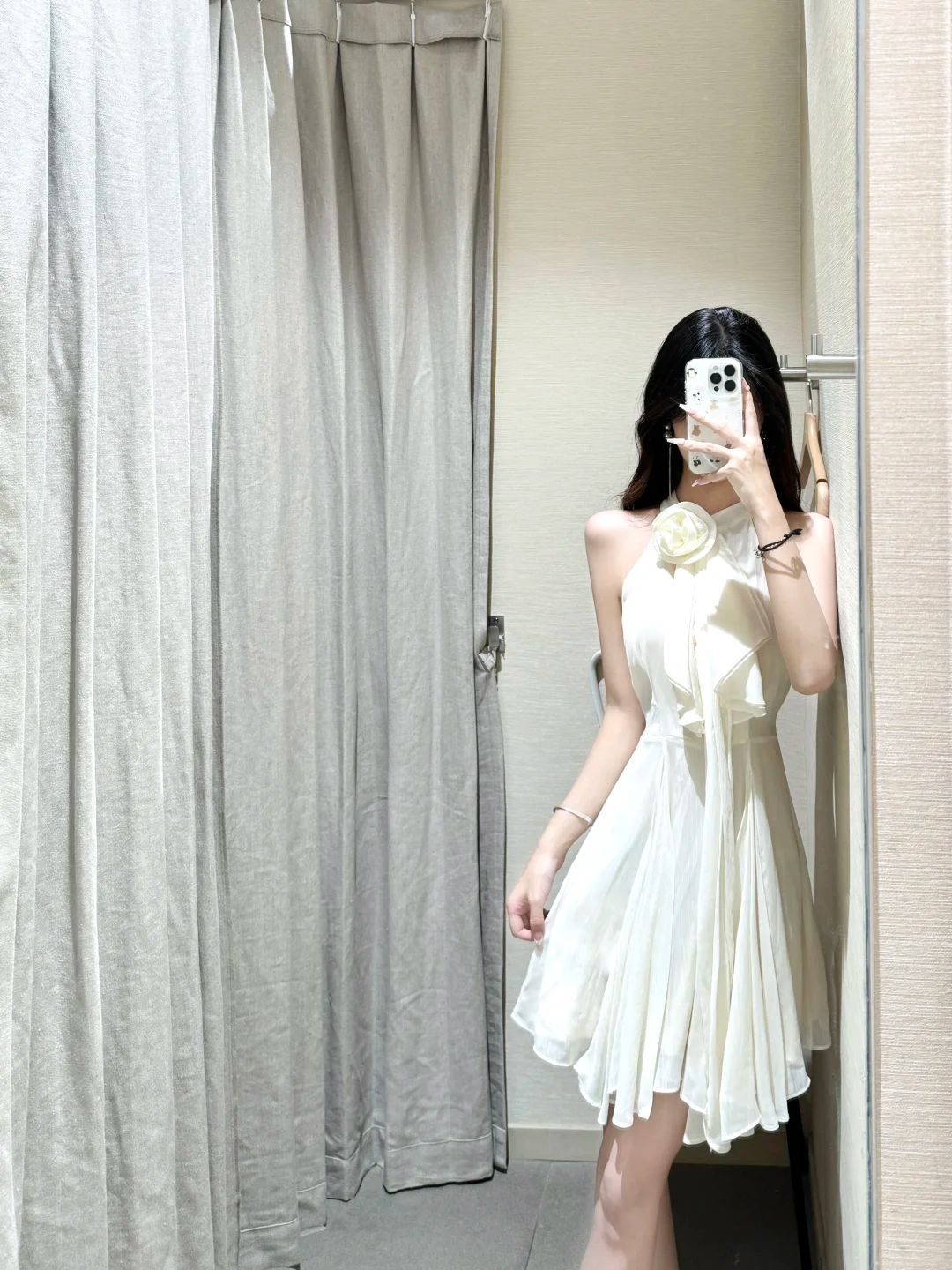 Classy A Line Halter Chiffon Short Homecoming Dress 20th Birthday Outfits C4697