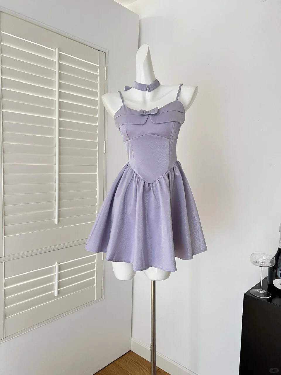 Pretty A Line Spaghetti Straps Lilac Satin Short Homecoming Dress 17th Birthday Outfits C4742