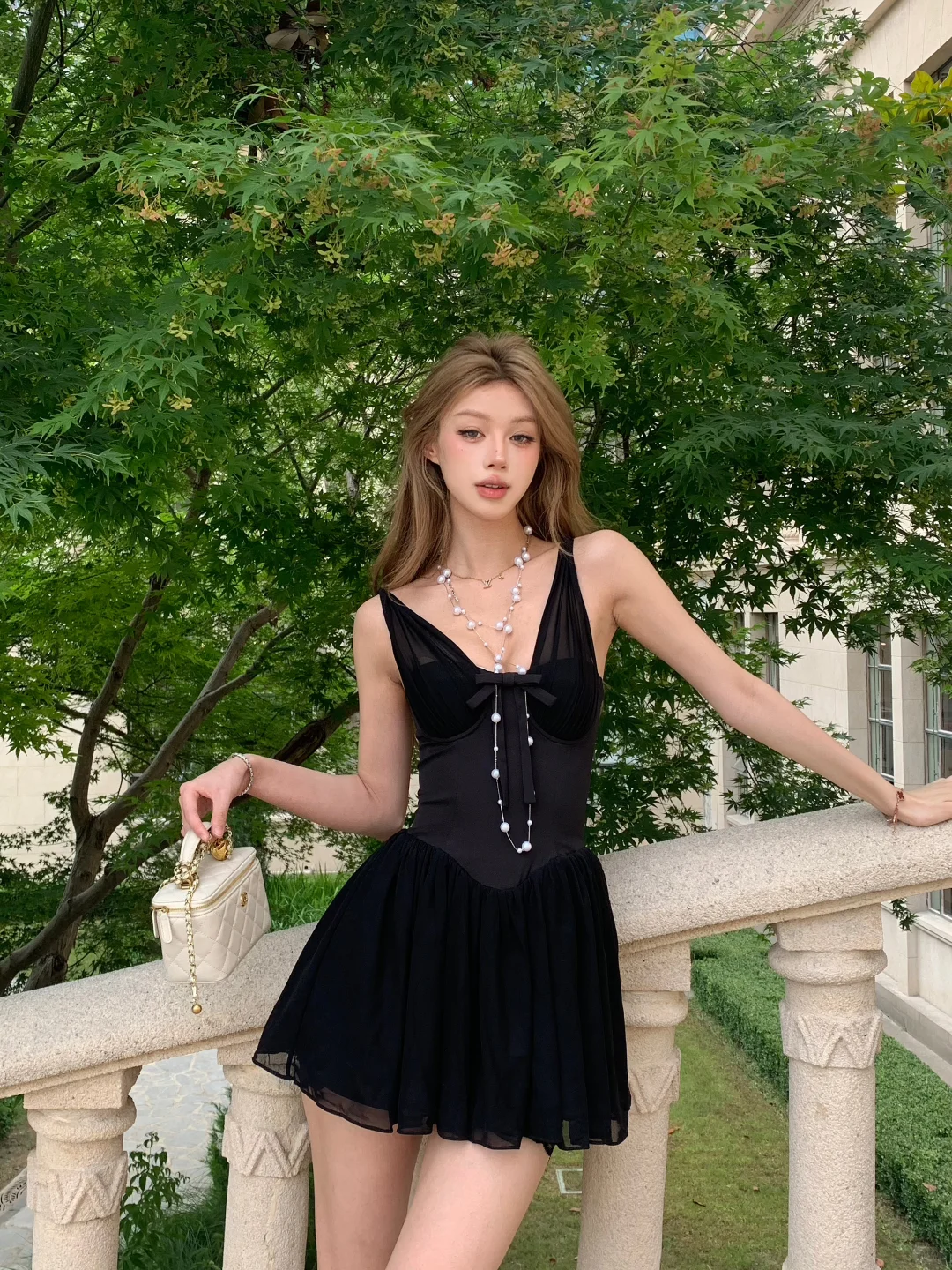 Classy A Line V Neck Black Satin Chiffon Short Homecoming Dress 20th Birthday Outfits C4779