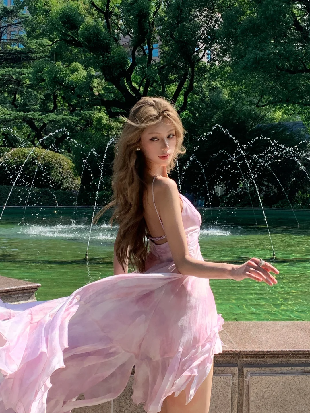 Pretty A Line Spaghetti Straps Chiffon Long Prom Dresses Formal Dress C4782