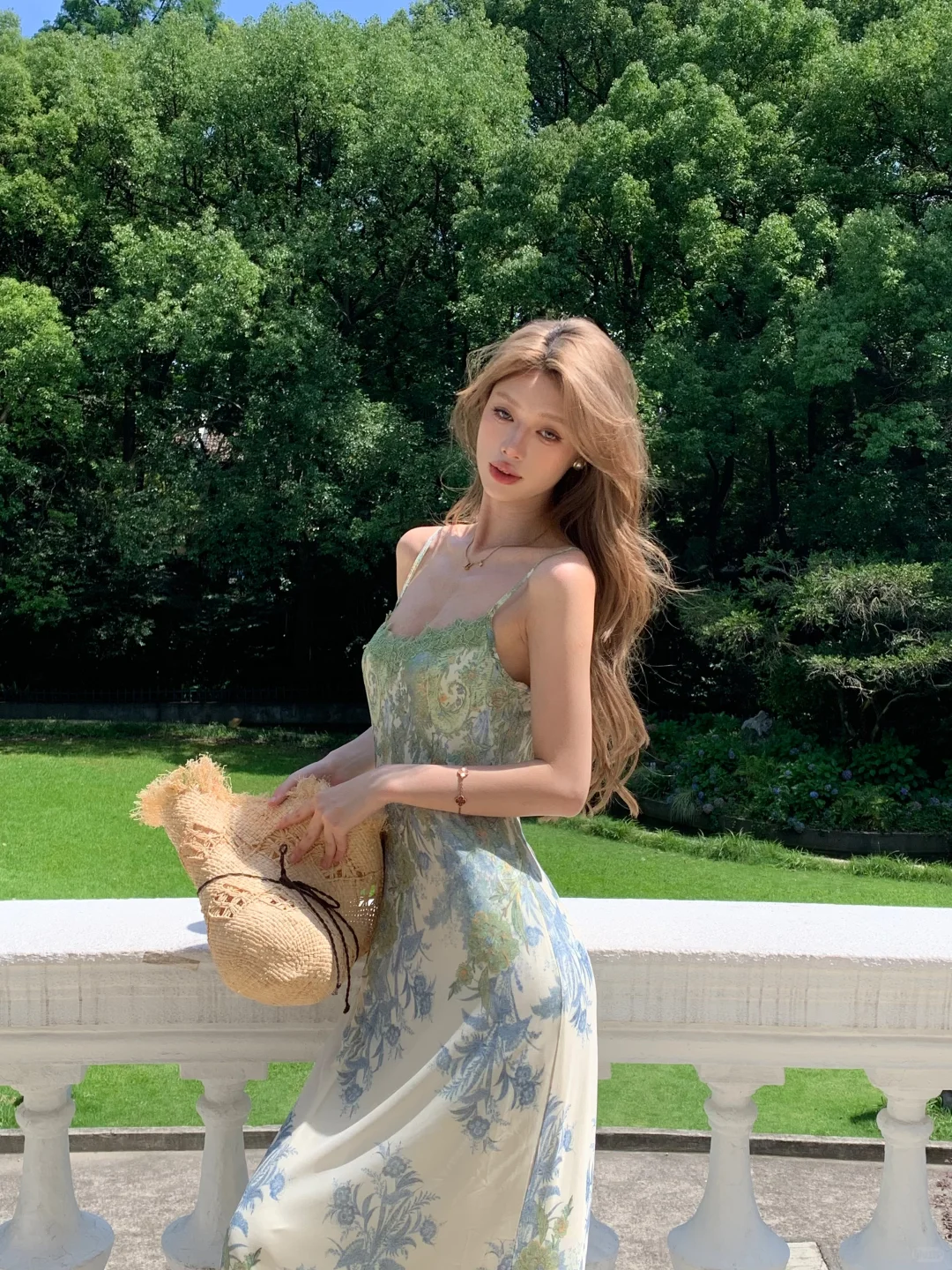 Elegant Mermaid Spaghetti Straps Satin Printed Lace Long Prom Dresses Formal Dress C4786