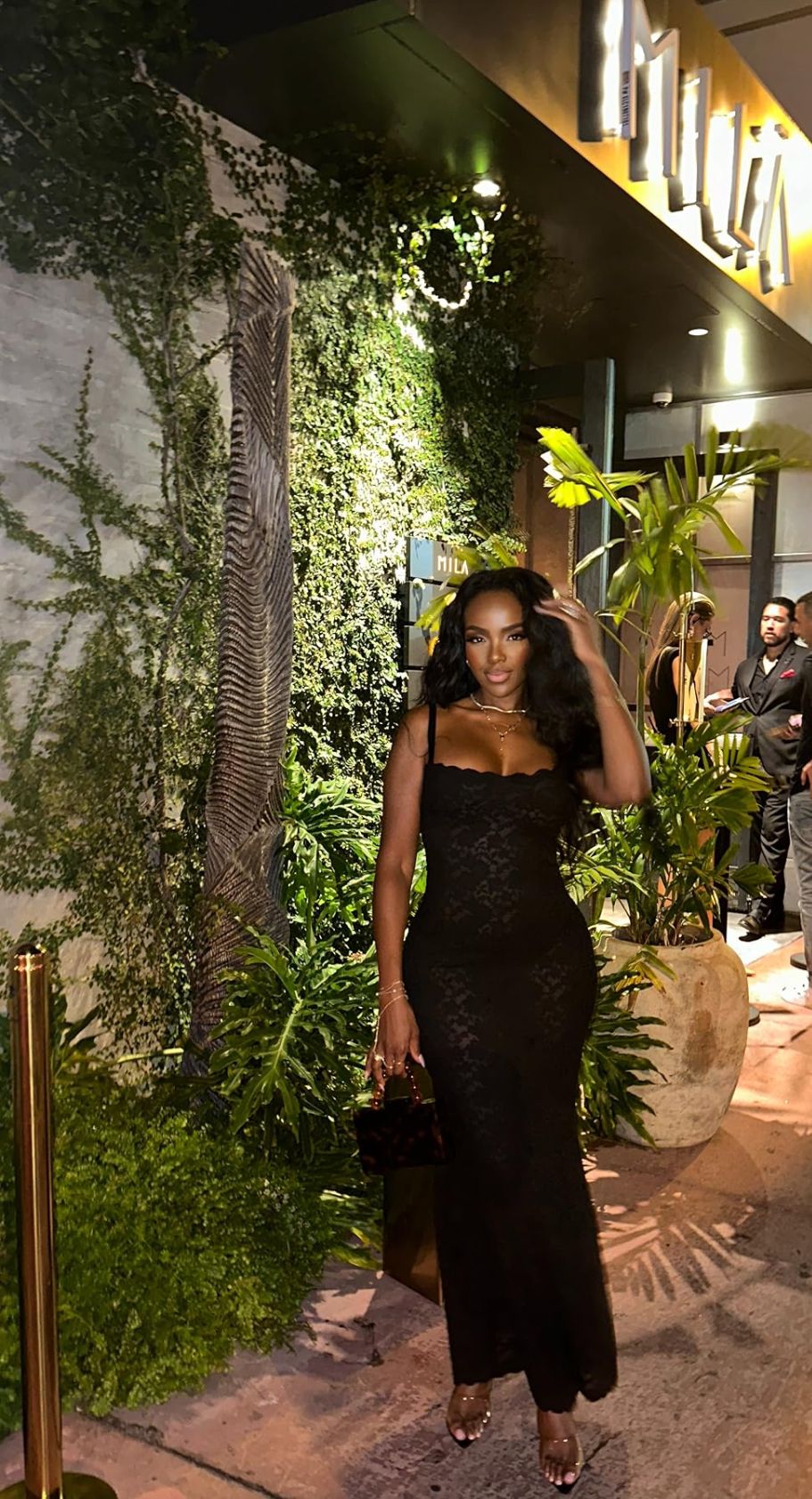 Charming Mermaid Spaghetti Straps Black Lace Long Prom Dresses Formal Dress C4847