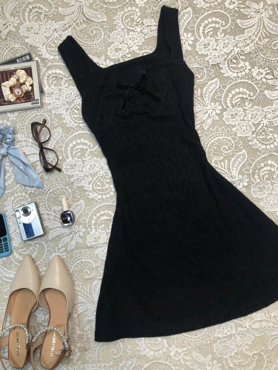 Eelgant A Line Square Black Satin Bow Short Homecoming Dress 18th Birthday Outfits C4853