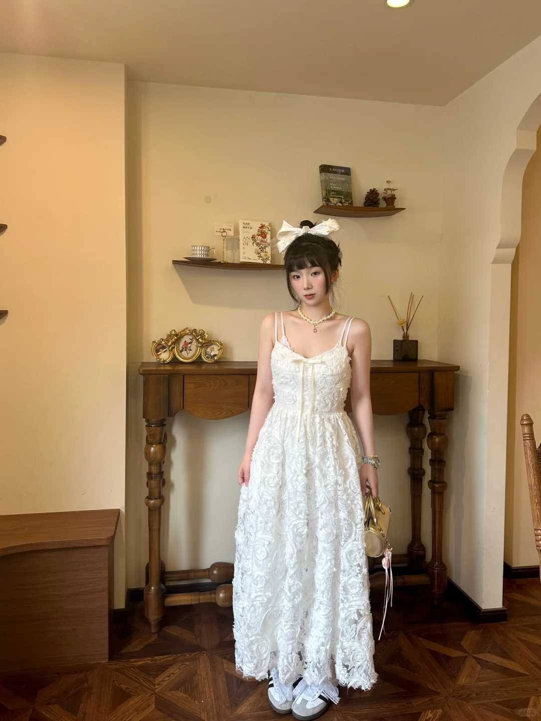 Princess A Line Spaghetti Straps Lace Long Prom Dresses Formal Dress C4878