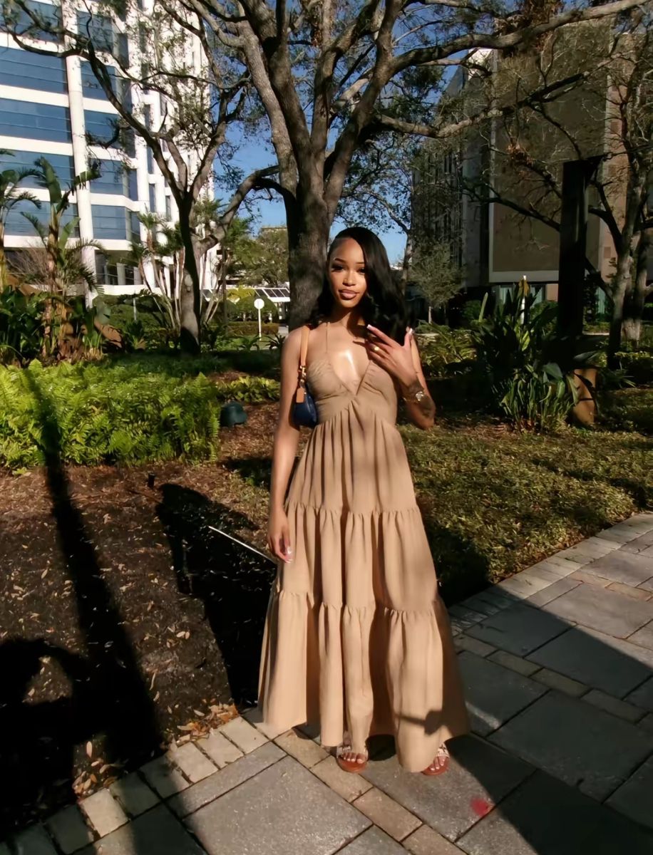 Sexy A Line Halter Satin Long Prom Dresses Formal Dress C4956