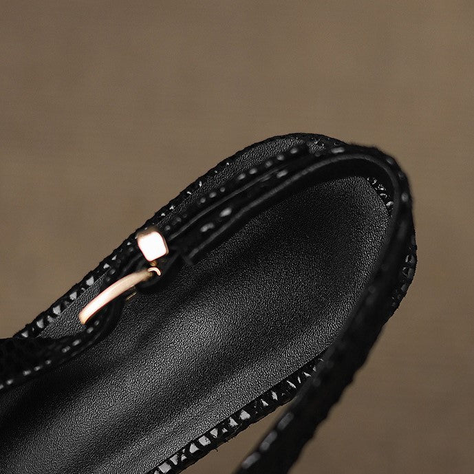 Pointed Toe Snake Print Slingback Kitten Heel Pumps