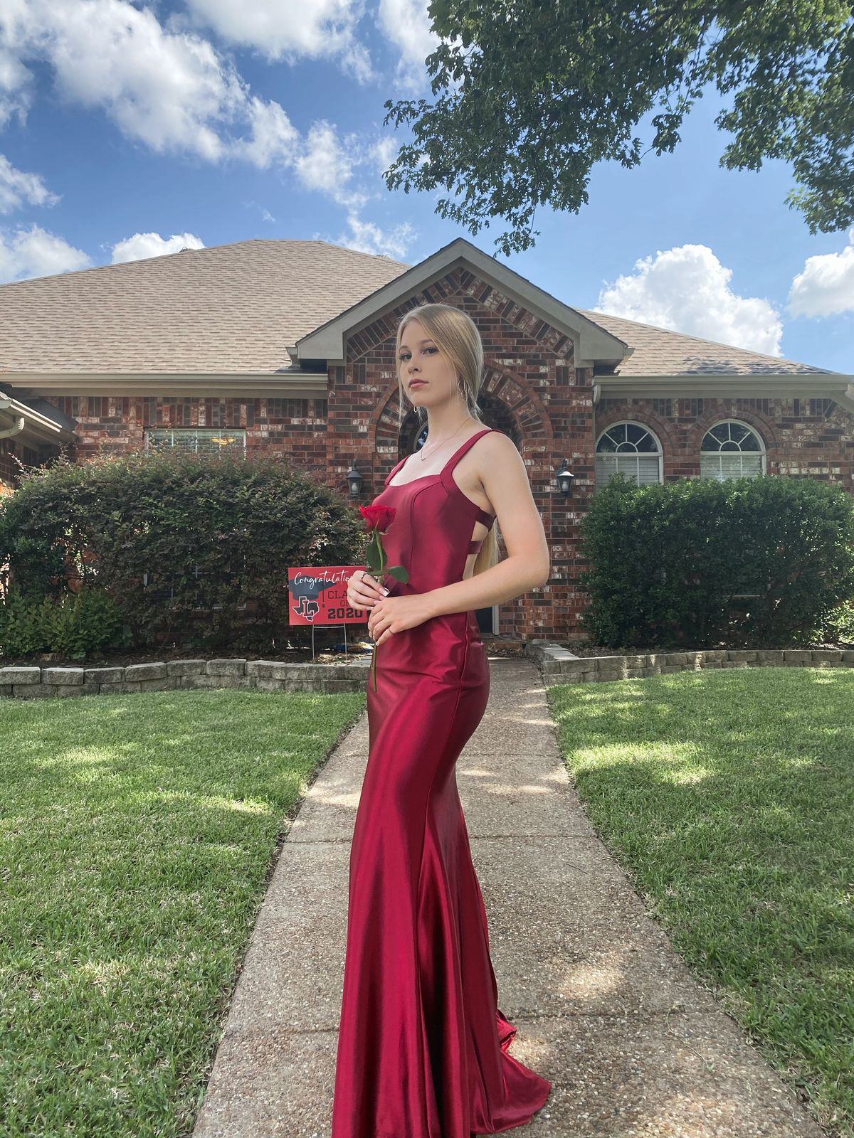 Classy Mermaid Spaghetti Straps Burgundy Satin Long Prom Dresses Formal Dress C5108