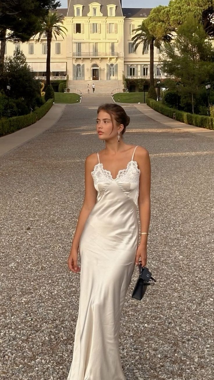 Classy Mermaid Spaghetti Straps Satin Lace Long Prom Dresses Formal Dress C5213