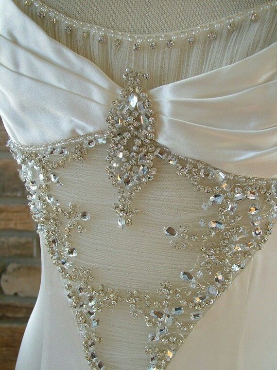 Vintage White Mermaid Beaded Straps Wedding Dress Long Prom Evening Gown cc1558