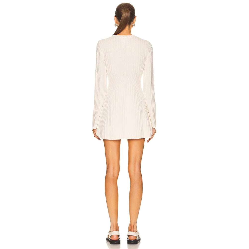 Gara Timeless Rib Knit Dress Premium Wardrobe Essential