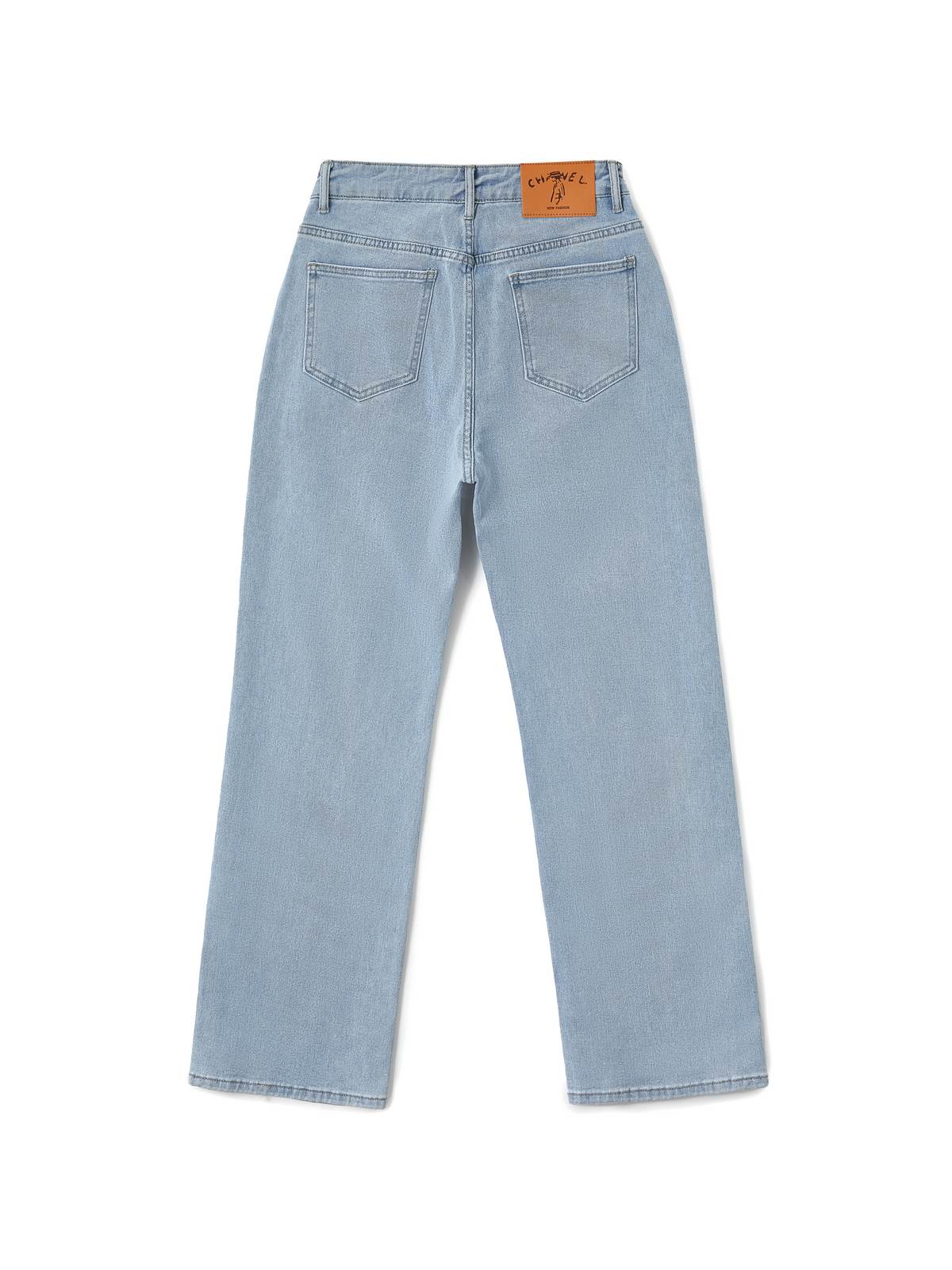 High Waist Slim Straight Leg Full Length Denim Jeans 20