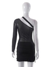 Sheer See Through Long Sleeve Mini Dresses 5