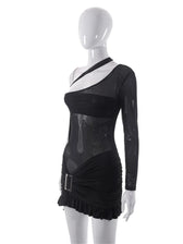 Sheer See Through Long Sleeve Mini Dresses 4