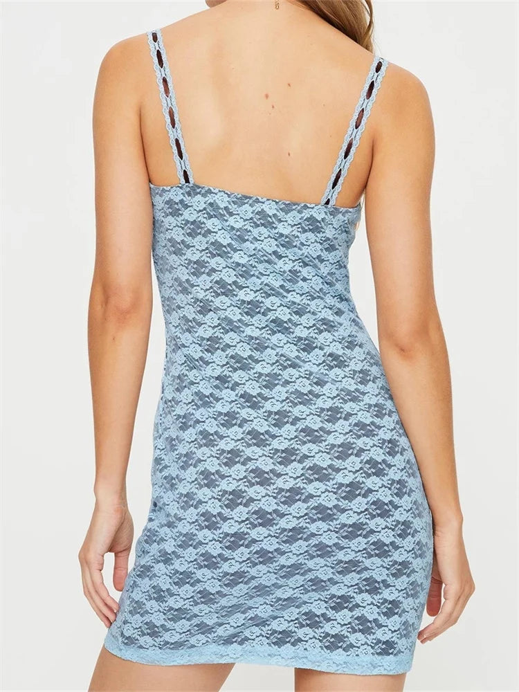 Lace Floral Mini Dress