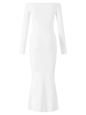 Women Bow Patchwork Sleeve Elegant Solid Slash Neck Off Shoulder Party Beach Club Vestido Streetwear