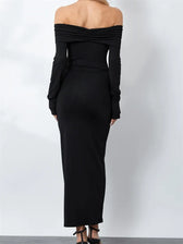 Off-the-Shoulder Ruched Bodycon Dress