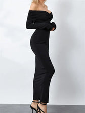 Off-the-Shoulder Ruched Bodycon Dress