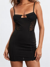 Lace Backless Spaghetti Strap Mini Dresses 4