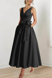 V Neck Sleeveless Ankle-Length Mother Of The Bride Dresses CM0331 - COCOMELODY