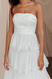 Strapless Ruffle Tiered Maxi Dress 4