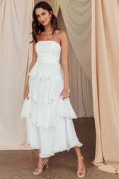 Strapless Ruffle Tiered Maxi Dress 5