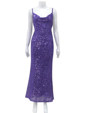 Backless Sequin Dress