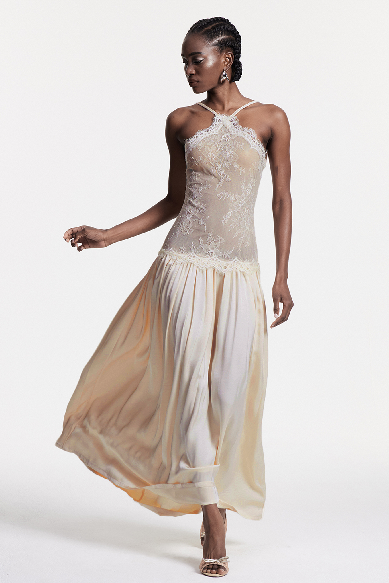 Cadwalader Lace Floral Ruch Maxi Dress 4