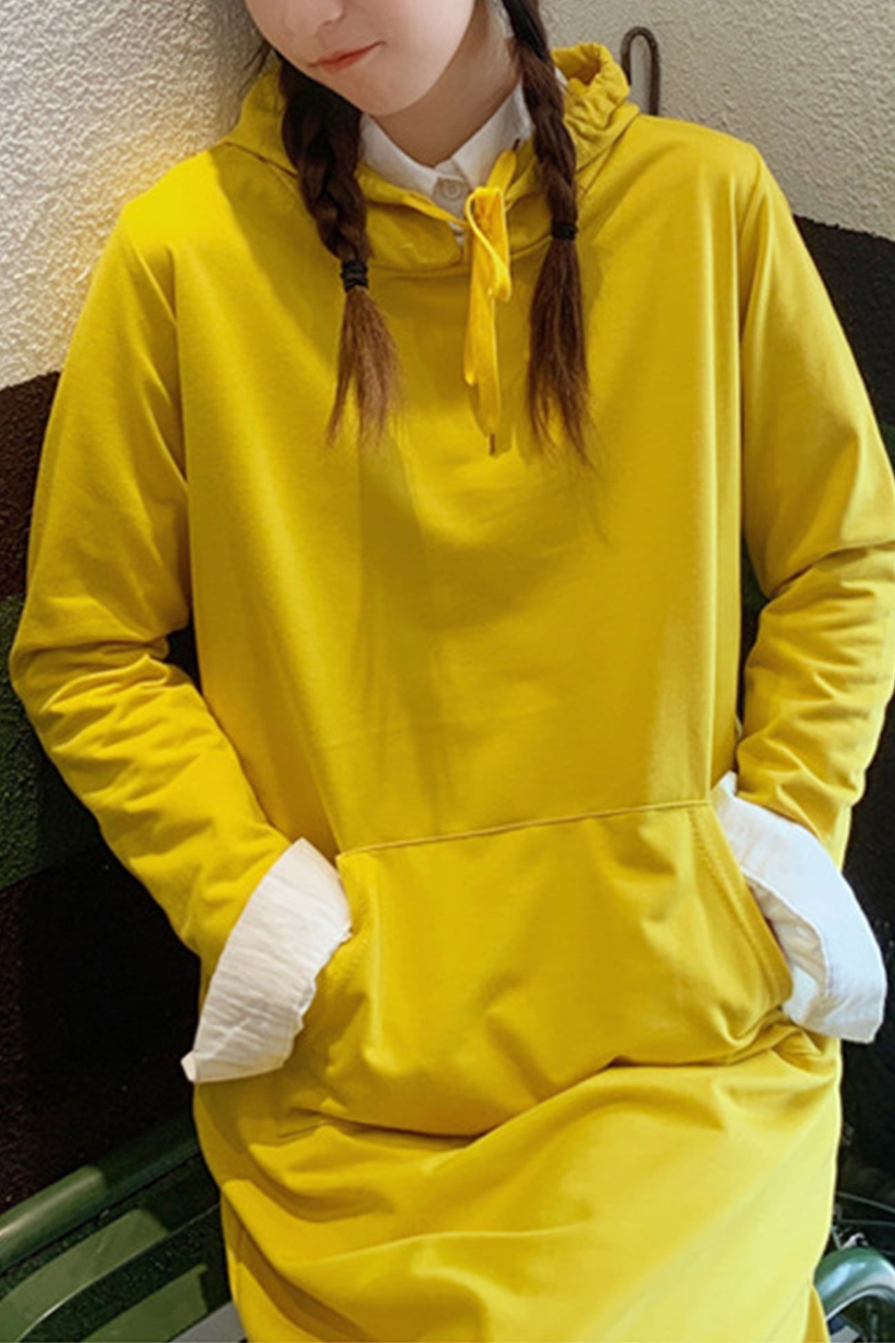 Yvonne Candy Colored Hooded Dress with Urban Everyday Styling
