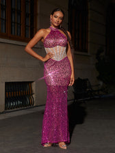 Caoimhe Sequin Rhinestone Maxi Dress 3