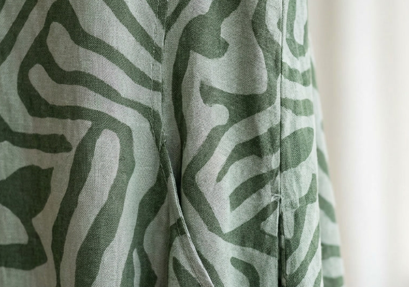 Animal Print Short Sleeve Pocket A-Line Midi Dress 27