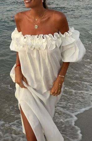 Timeless Halima Shoulder Hugging Midi Dress Premium Wardrobe Essential