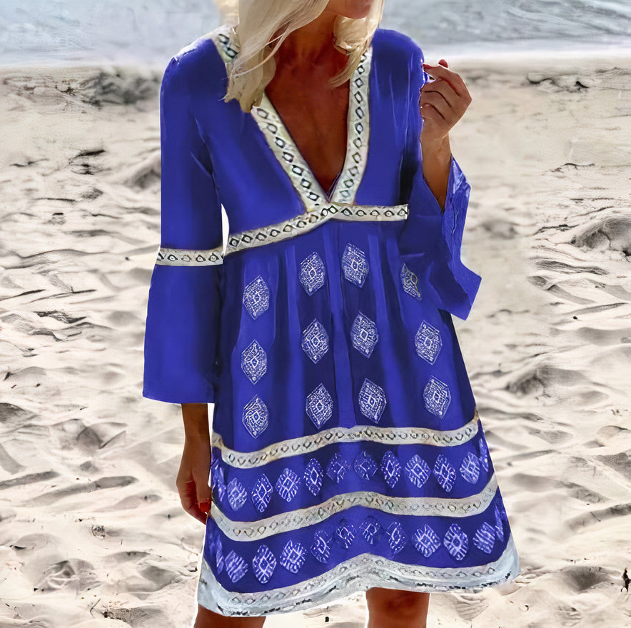Paloma Minimalist Summer Dress with Batwing Sleeves Boutique Collection