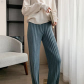 Full Length Elastic Waist Yoga Slim High Waist Wide Leg Pants