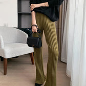 Full Length Elastic Waist Yoga Slim High Waist Wide Leg Pants