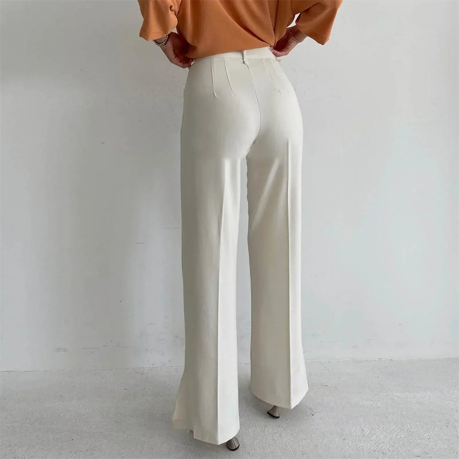 Loose Split Straight Pants