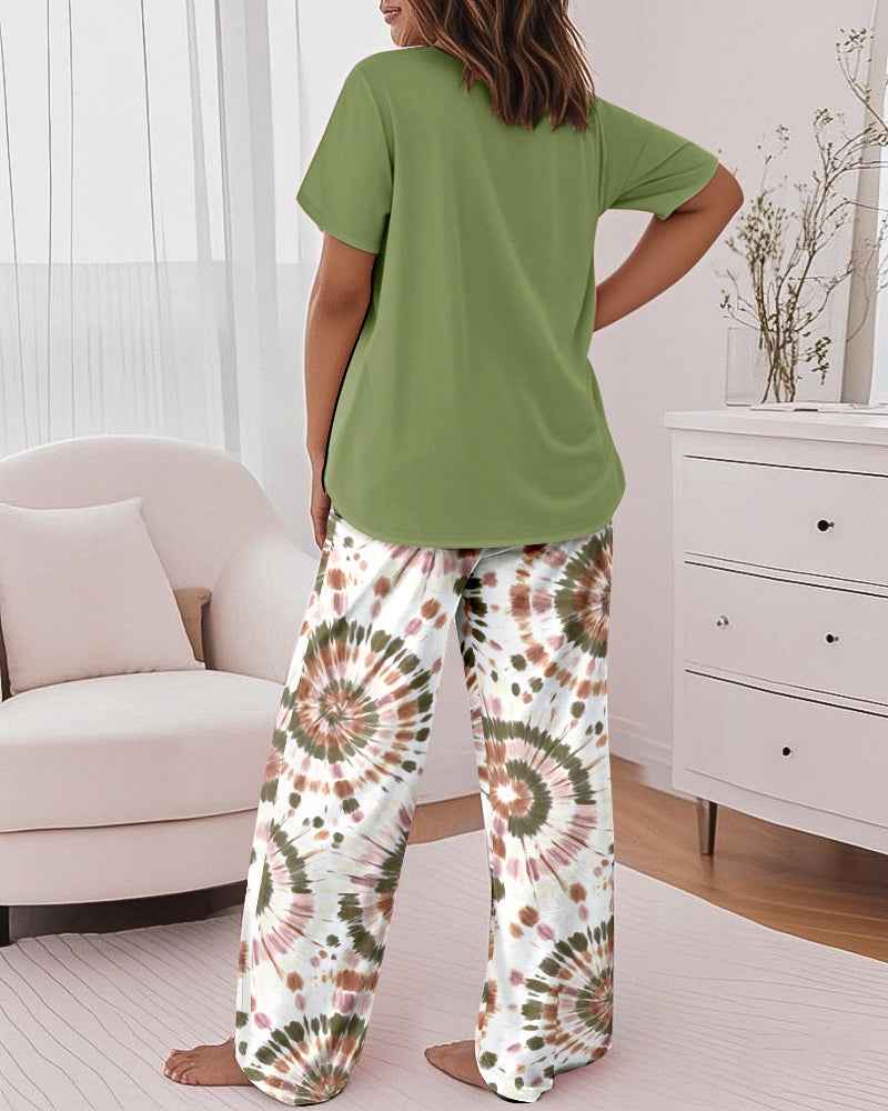 Tie Dye Pajama Set Faith Print