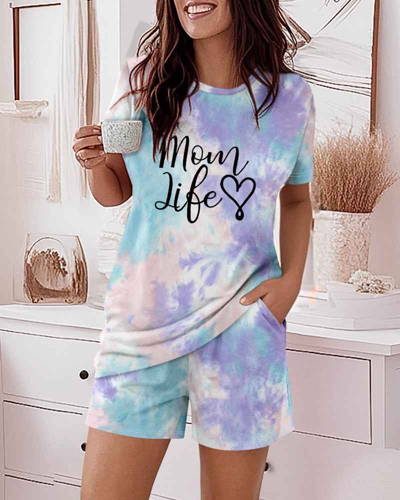 Soft-Stretch Tie-Dye Pajama Set for Women | Comfortable Loungewear wit