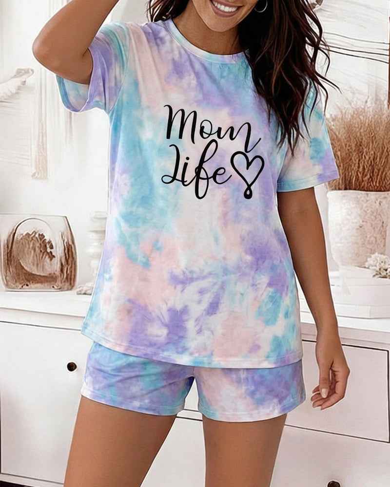 Soft-Stretch Tie-Dye Pajama Set for Women | Comfortable Loungewear wit