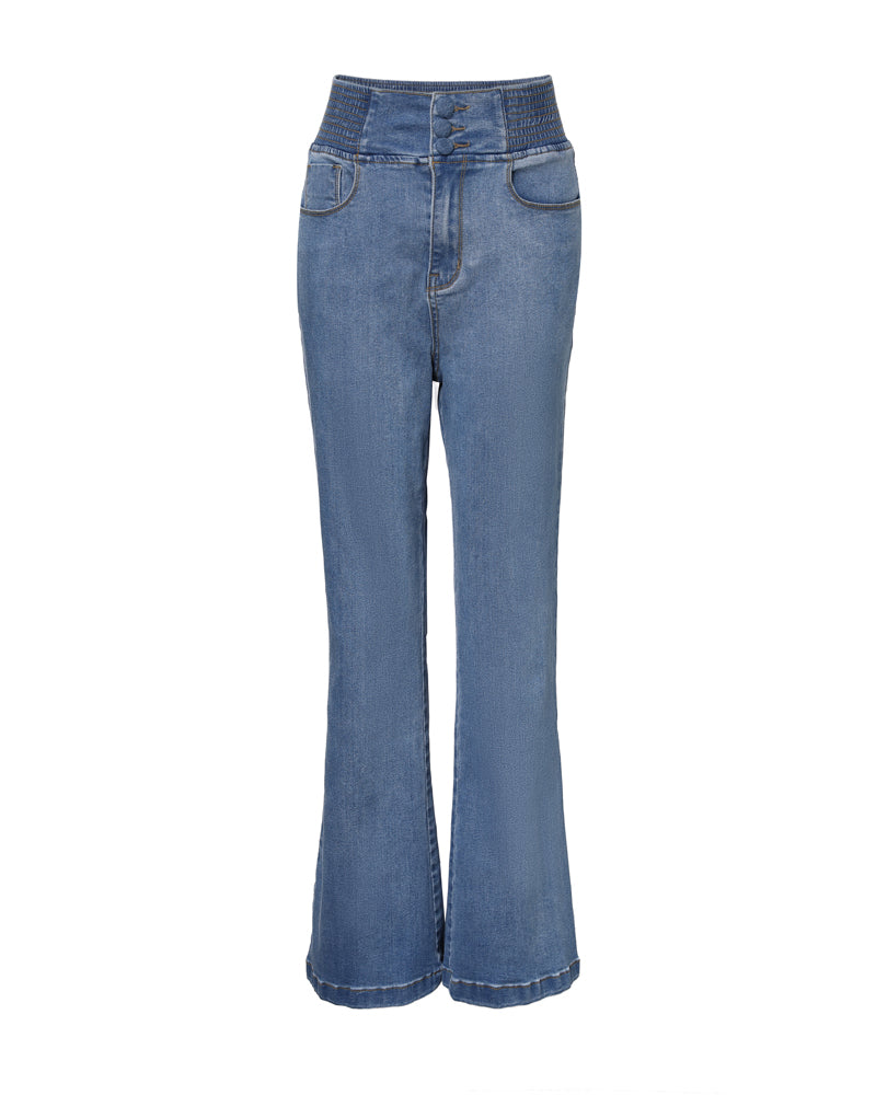 Jamota Catherine High Waist Wide Leg Jeans With Comfortable Stretch Fabric And Premium Cotton Blend