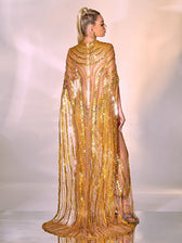 Chana Sequin Crystal Mesh Maxi Dress 5