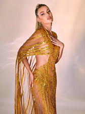 Chana Sequin Crystal Mesh Maxi Dress 4