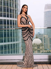 One Shoulder Sequin Corded Maxi Dress - View 5