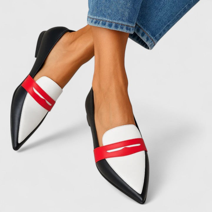 Pointed Toe Slip On Flat Loafers