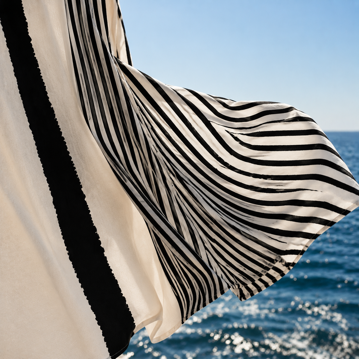 Elara | Round Neck Short Sleeve Striped Maxi Dress