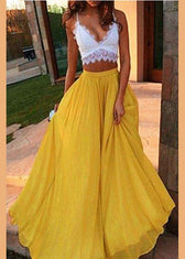 Lace Bralette Chiffon Maxi Two Piece Set 4